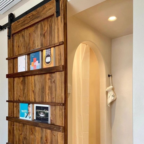 实木书架门谷仓门卫生间移门厨房吊轨门推拉门隐形门幽灵门杂志门