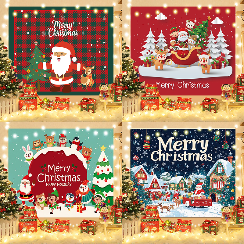 圣诞节网红打卡拍照装饰背景布