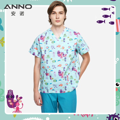 安诺涤棉印花手术室美容院工作服