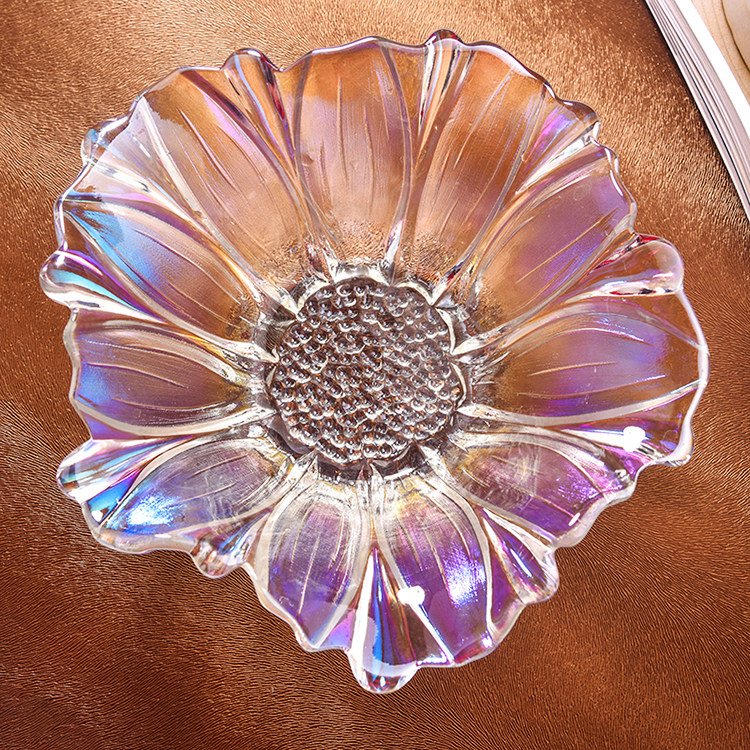 Glass colour Sunflower modelling Fruit bucket A snack snack disc Nordic Hamper Fruit platein the Tableware , Tableware , Fruit bowl/Fruit plate/Hamper  category - from Buy2taobao.com to provide professional Taobao agent buy service