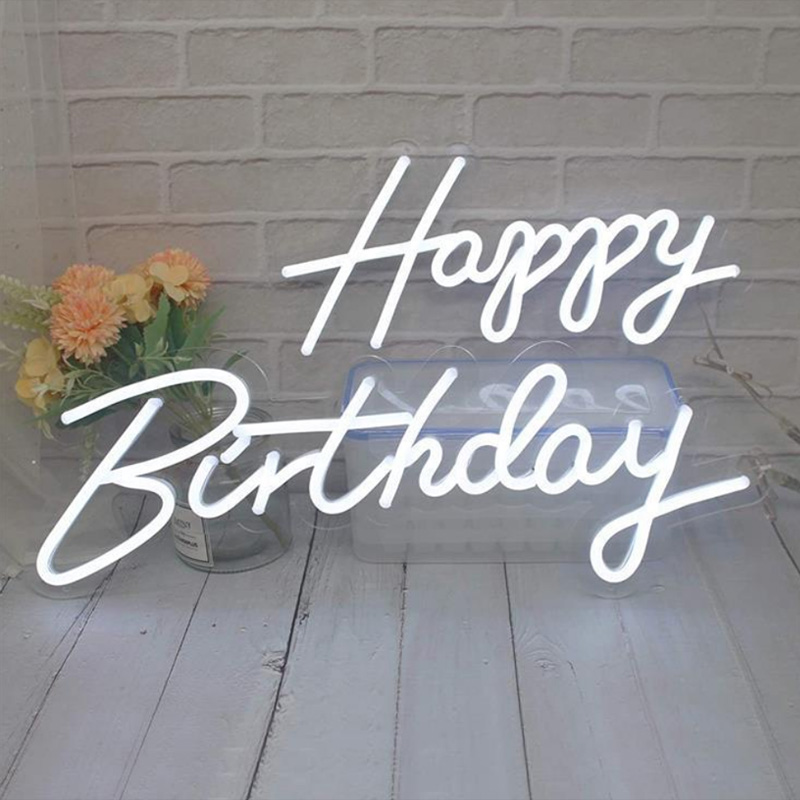 生日快乐led灯牌happy birthday霓虹灯发光字母定制marryme求婚灯