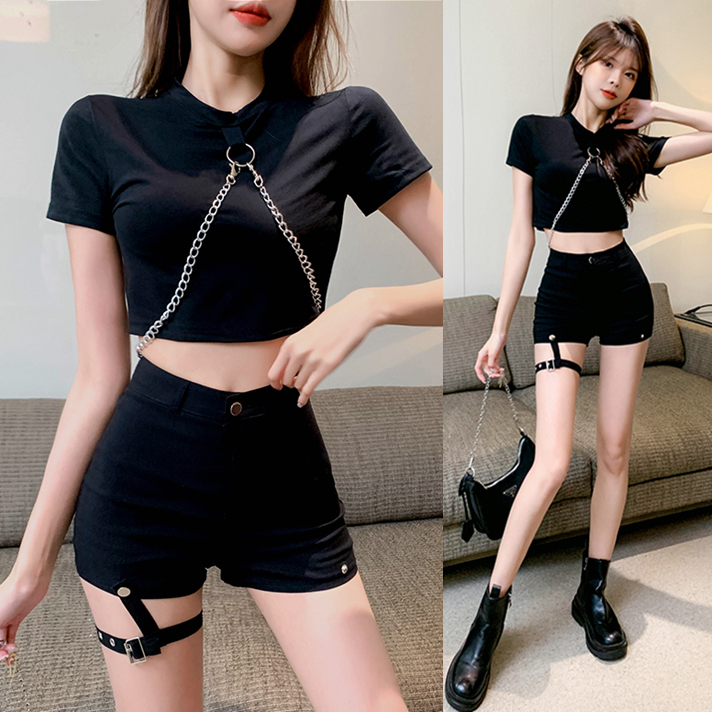 酷女孩穿搭酒吧蹦迪套装女装夏季