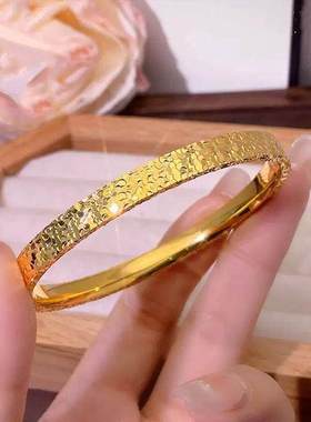 假黄金首饰高档沙金饰品古法