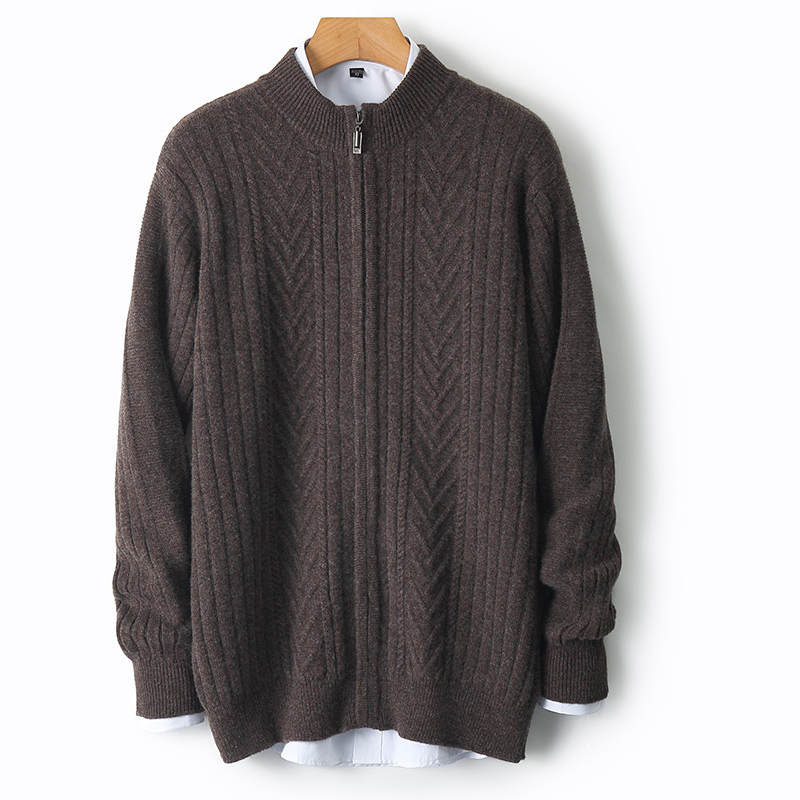 100%纯羊毛高端男士羊绒开衫