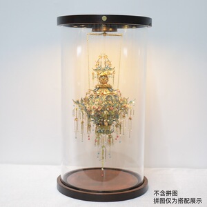 type-c充电款旋转发光拼酷玻璃罩