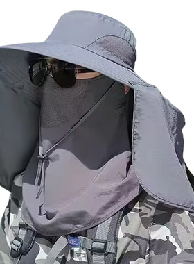 户外防晒帽子男士夏天遮阳帽