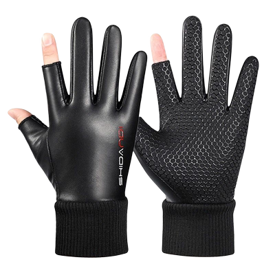 露二指手套男女秋冬季保暖加绒