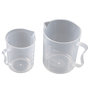 量杯带刻度奶茶店专用豆浆扎啤家用实验耐热塑料小带盖超大5000ml