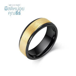 清醒点泰尔先生Pond小面包同款戒指PondPhuwin钛钢金色宽线条戒圈