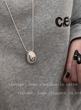 冷淡风轻奢小众几何水滴吊坠项链长款时尚卫衣链高级毛衣链配饰