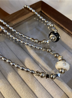 新中式中性冷淡风高级设计感小众ins女个性锁骨项链配饰