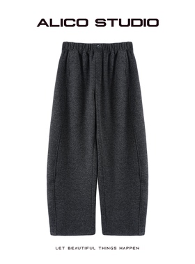 喜乐XILE 秋冬新款时尚松百搭休闲扣子裤