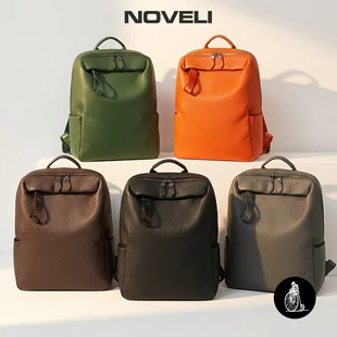 Noveli蓝威龙真皮包男女TOGO纹头层牛皮商务通勤时尚高端轻奢背包