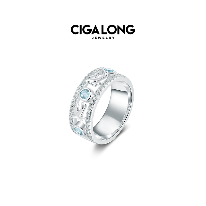 【飞燕信使徐滨】CIGALONG龙梓嘉林中燕海蓝宝项链戒指新中式珠宝