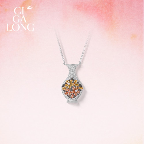 CIGALONG宝瓶桂花项链