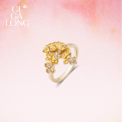 CIGALONG桂花折扇项链