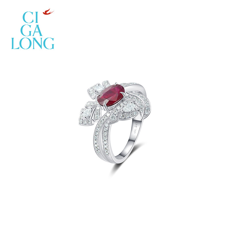 一克拉无烧缅甸红宝石戒指龙梓嘉