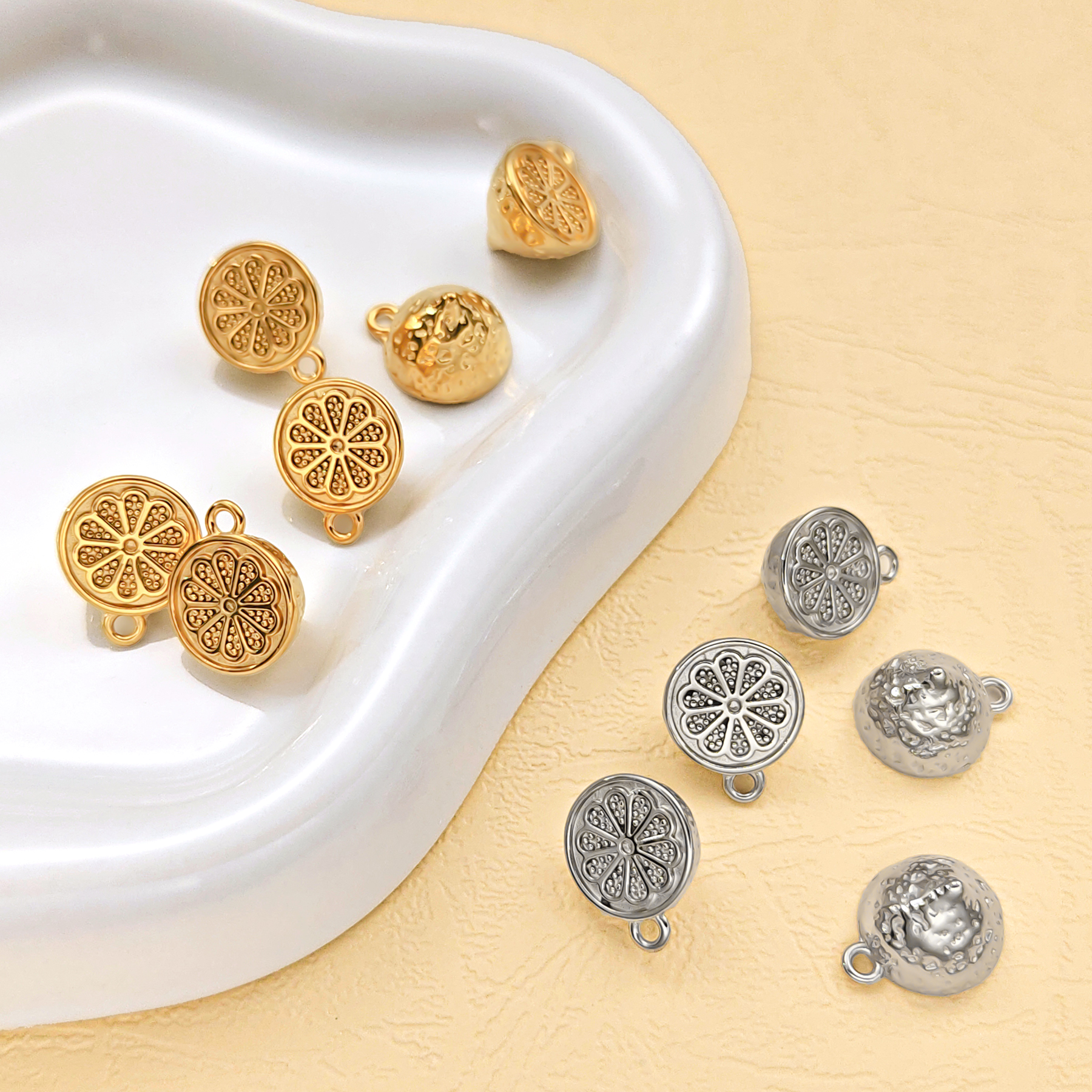 钛钢保色柠檬吊坠DIY饰品配件