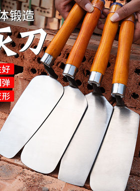 抹灰刀不锈钢灰铲皿刀一体灰匙泥工抹泥刀工具瓦工贴瓷砖神器大全