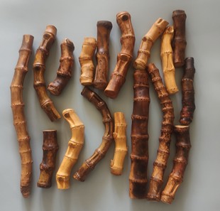 天然楠竹竹根异形弯曲实心竹鞭手把件把玩雕刻印章盖置烟杆原料