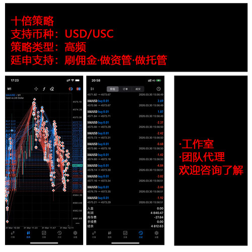 高段位外汇黄金EA系统高频量化交易系统诚招代理合伙人工作室