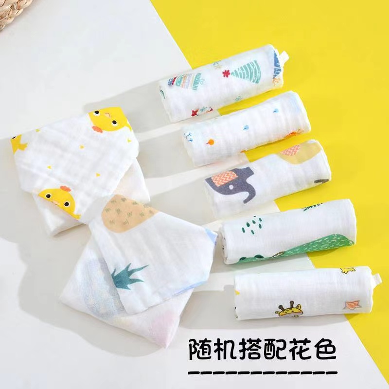 甄简生活小方巾口水巾纯棉纱布