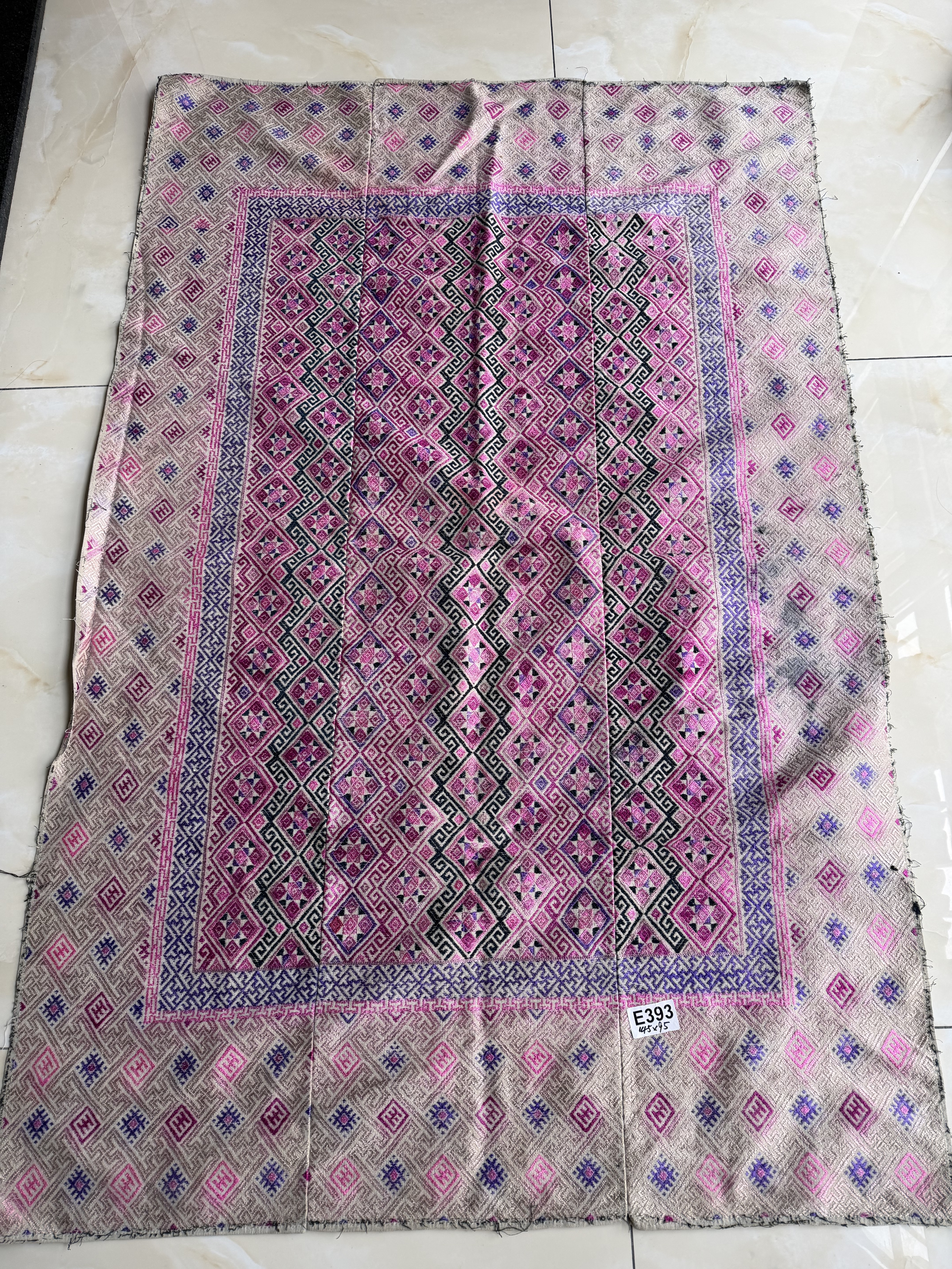 老织锦被面 壮锦被面民族传统手工艺品 可收藏可DIY衣服包包茶席