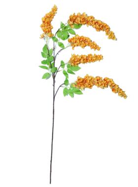 仿真长支5叉阿勃勒紫藤花婚礼布置假花装饰商场橱窗造景插花摆件