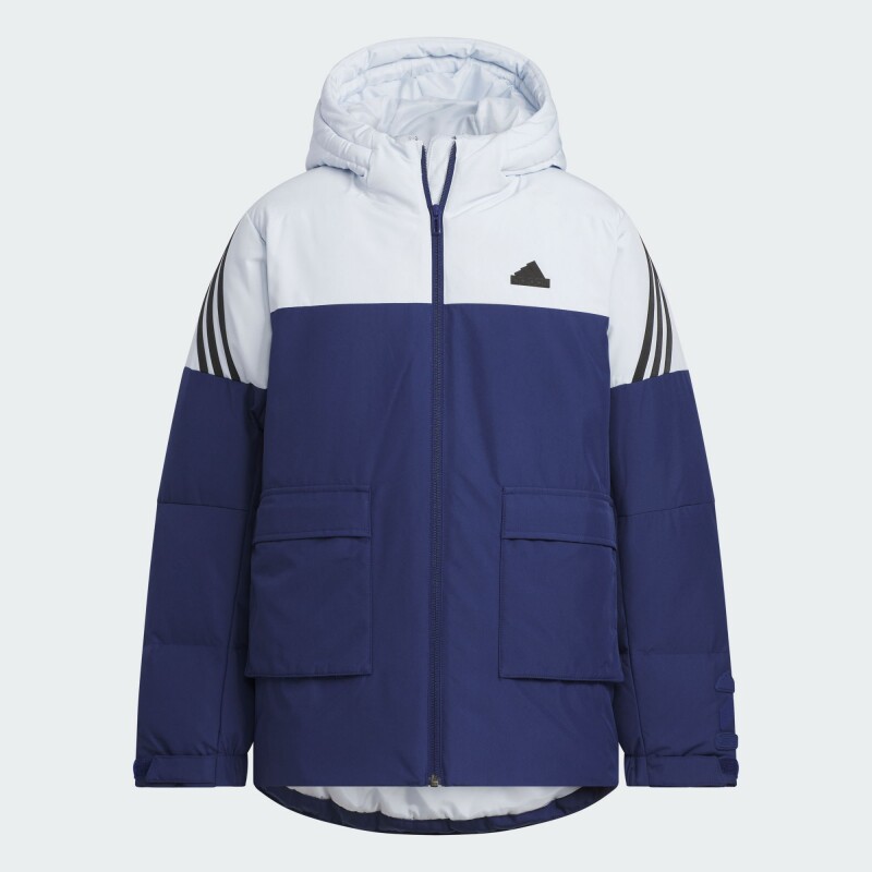 阿迪达斯连帽童装羽绒服图片
