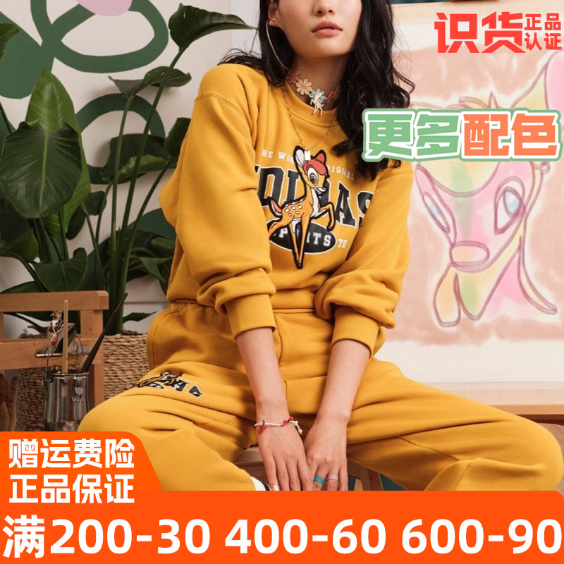 正品阿迪达斯三叶草女圆领卫衣