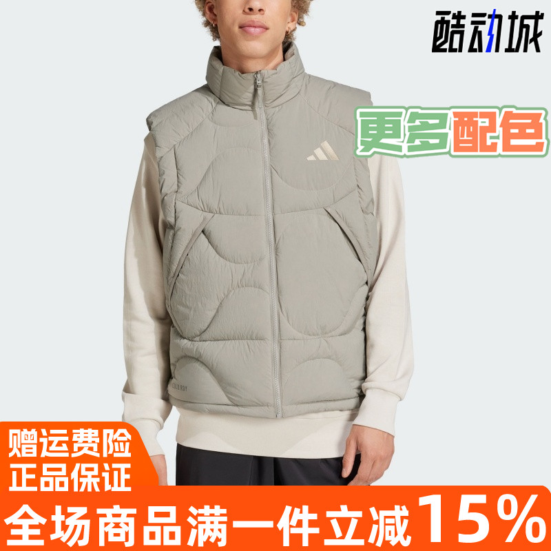 运动休闲舒适连帽羽绒马甲男装