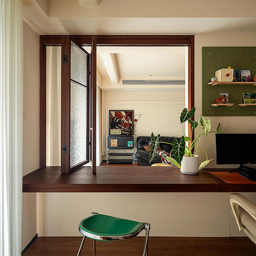 折叠窗房间隔断木窗无轨平开窗