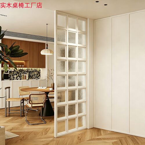 中古风入户玄关隔断墙客厅厨隔断