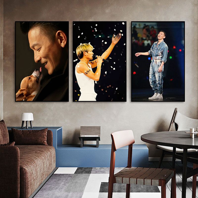 刘德华海报装饰画香港明星四大天王卧室房间挂画复古怀旧电影壁画