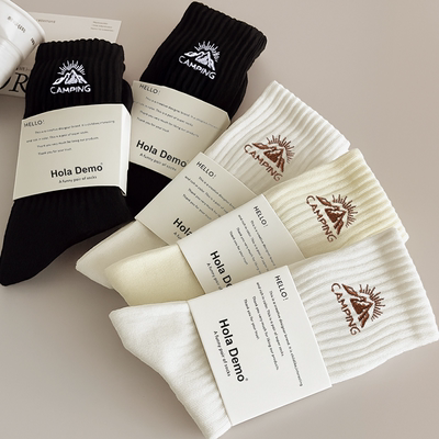 吉良先生 潮ins男女袜子男士中筒袜高品质舒适透气运动男生长筒袜