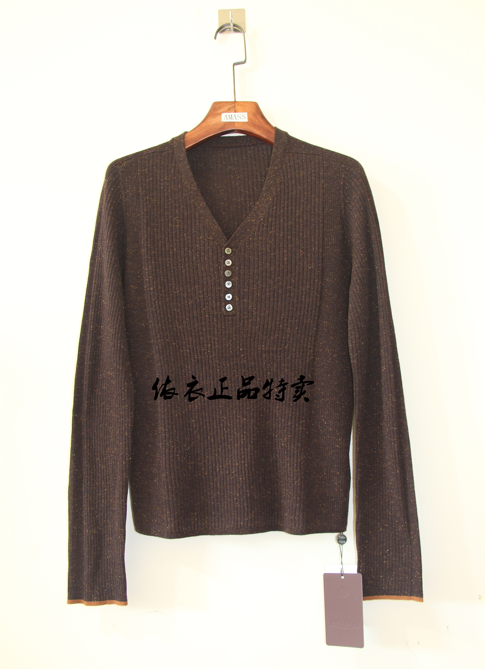 百搭羊绒半开衫V领套头