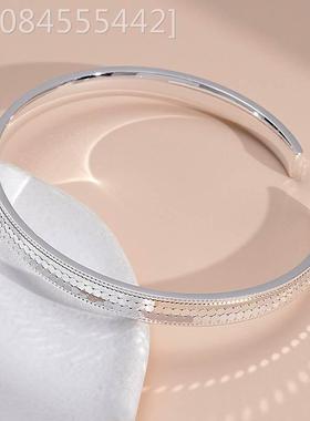 龙鳞银年手镯感女纯银ins轻奢小众设计高SZ153级轻镯蹦迪开口