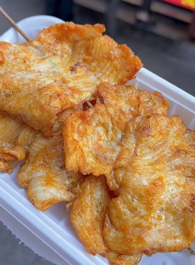 香嫩咖喱里脊肉串奥尔良鸡肉串可炸可烤空气炸锅食材里脊肉片