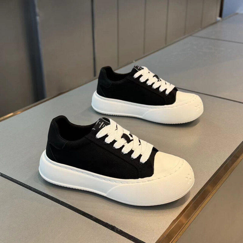 大头帆布鞋男2025春季新款潮流百搭透气厚底板鞋欧洲站潮牌休闲鞋,流行男鞋,时尚休闲鞋,淘宝优惠券,粉丝福利购,淘宝优惠卷