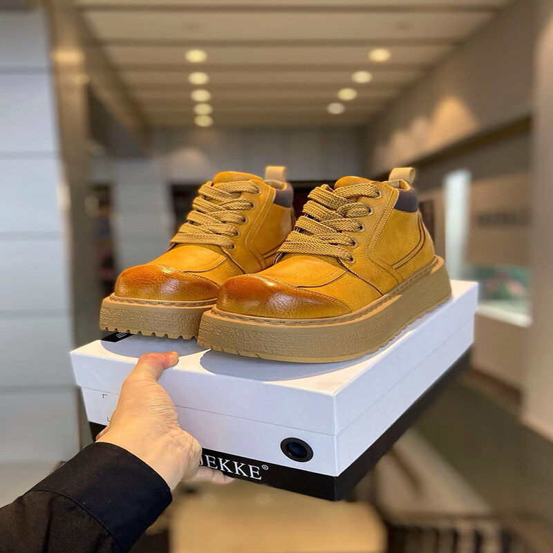 欧洲站复古切尔希烟筒短靴男士2025新款单棉同款增高厚底快手同款,流行男鞋,时尚休闲鞋,淘宝优惠券,粉丝福利购,淘宝优惠卷