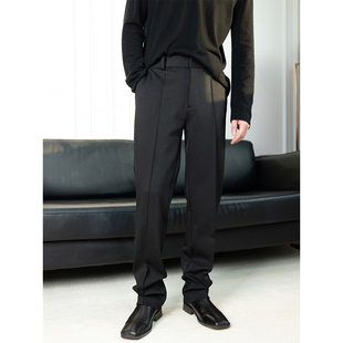 男 直筒弹力百搭长裤 CHANSOAR 秋冬R0W风重磅澳洲羊毛宽松休闲西裤