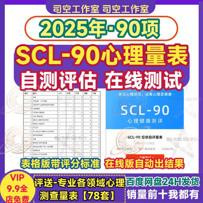 SCL-90项症状自评量表自测表评分