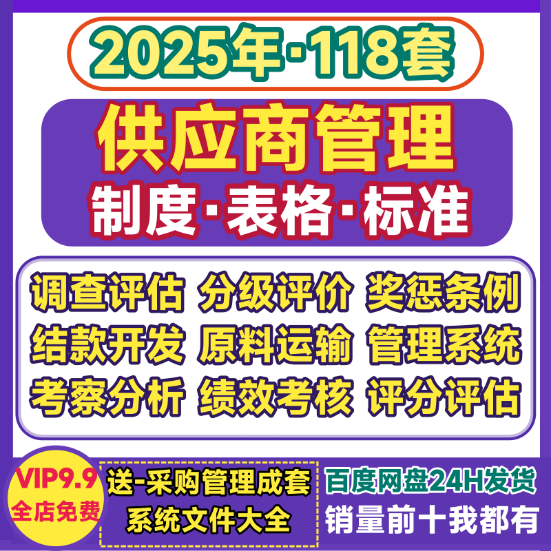 供应商管理制度奖惩考核调查评价流程图质量控制评分准入结算模板
