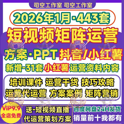 企业短视频矩阵PPT 代运营方案例分析抖音快手视频号营销策划培训