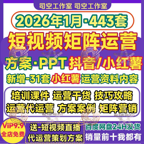 企业短视频矩阵PPT 代运营方案例分析抖音快手视频号营销策划培训