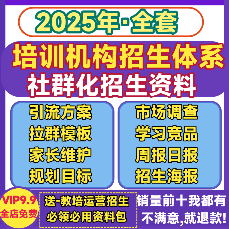 教育机构培训班招生社群营销微信拉群引流方案家长群维护模板资料