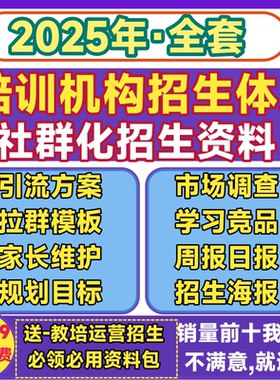 教育机构培训班招生社群营销微信拉群引流方案家长群维护模板资料