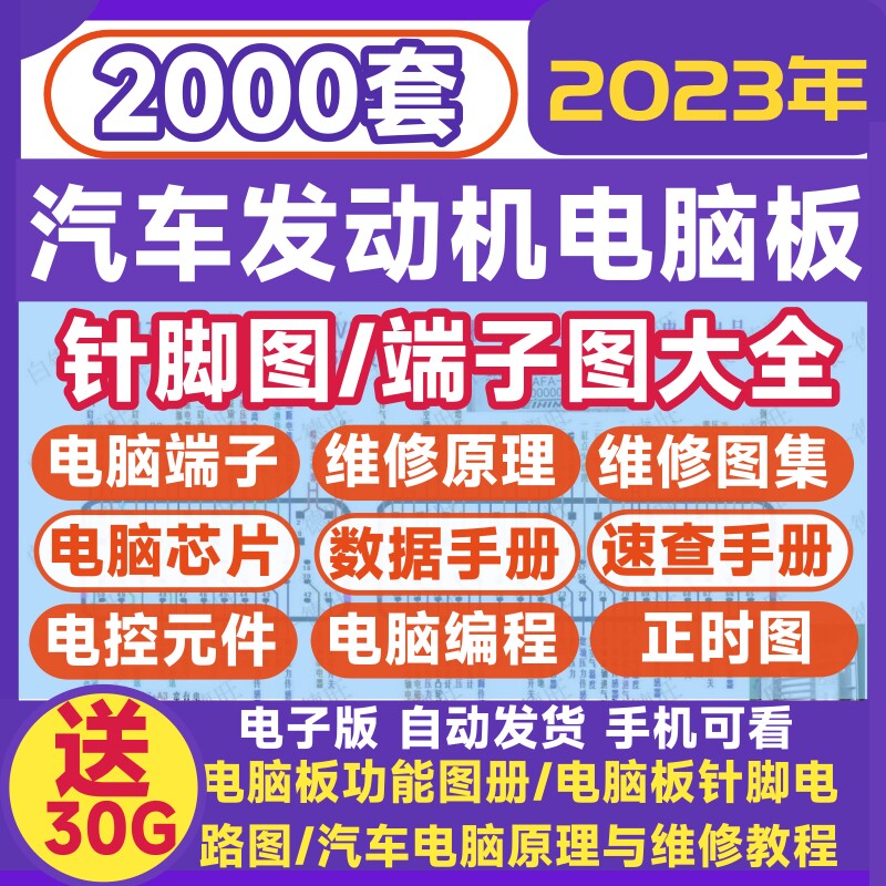 汽车电脑板针脚定义图发动机ecu端子定义全车电路图维修资料手册怎么看?