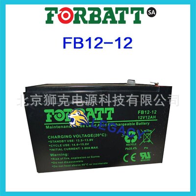 美国FORBATT蓄电池FB12-12 12V12AH UPS 电池包 消防柜 原装电池