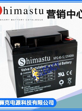 美国SHIMASTU蓄电池 NPG40-12 12V40AH 阀控式密闭蓄电池 包邮
